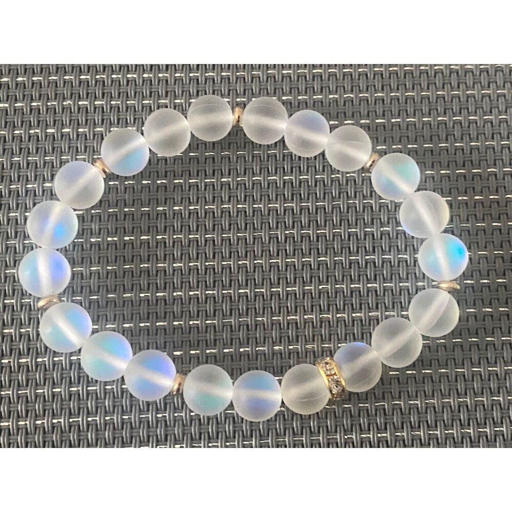 Moonstone Beaded Stretch Bracelet